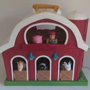 BATTAT BIG RED BARN ANIMAL FARM PLAY SET TODDLER TOY HORSE COW PIG SHEEP FARMER